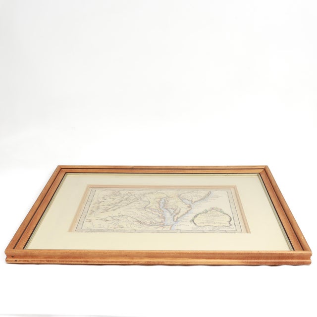 Wood Antique Map of Virginia & the Chesapeake Bay by Jacques-Nicolas Bellin, C. 1750 For Sale - Image 7 of 11