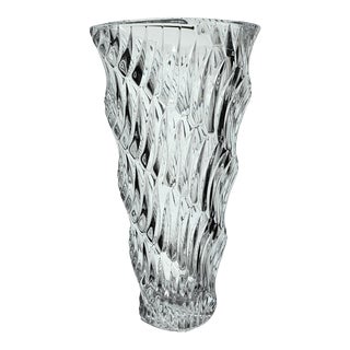 Mikasa Mystique Crystal Glass Flower Vase For Sale