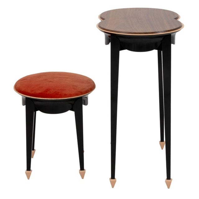 Art Deco John Dunnigan "Versailles" Dressing Table & Stool For Sale - Image 3 of 8