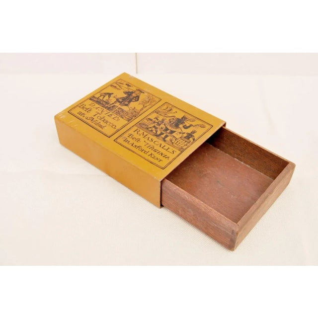 Piero Fornasetti Mid-Century Piero Fornasetti Attributed Cigarette Box in Enameled Metal and Mahogany, 1960s For Sale - Image 4 of 4