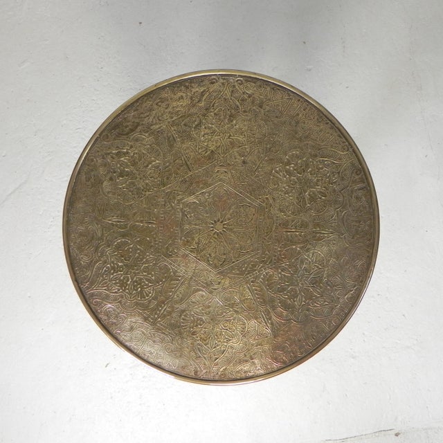 1930s Vintage Art Deco Coffee Table with Brass Top, 1930s For Sale - Image 5 of 18