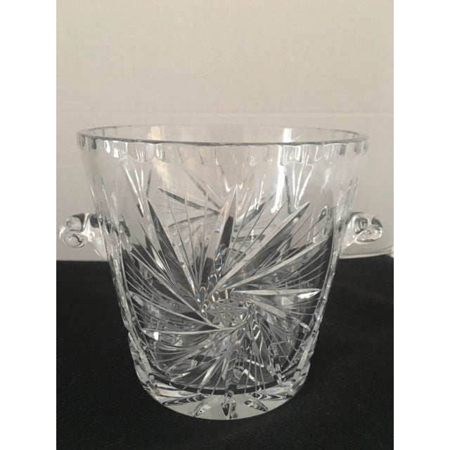Vintage Cut Crystal Ice Bucket For Sale - Image 4 of 9