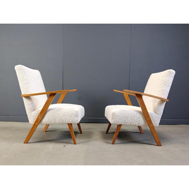 Wood Mid-Century Dutch Armchairs, 1960s, Set of 2 For Sale - Image 7 of 17