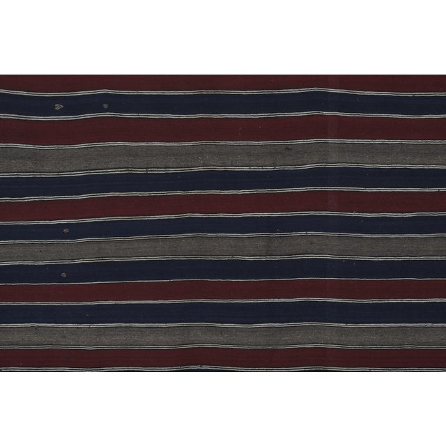 Black Turkish Organic Hemp Sisal Kilim Rug 5'8" X 11'9" For Sale - Image 8 of 11