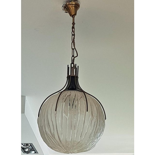 Glass Ball Pendant Lamp by Angelo Brotto, Italy, 1960s For Sale - Image 18 of 18