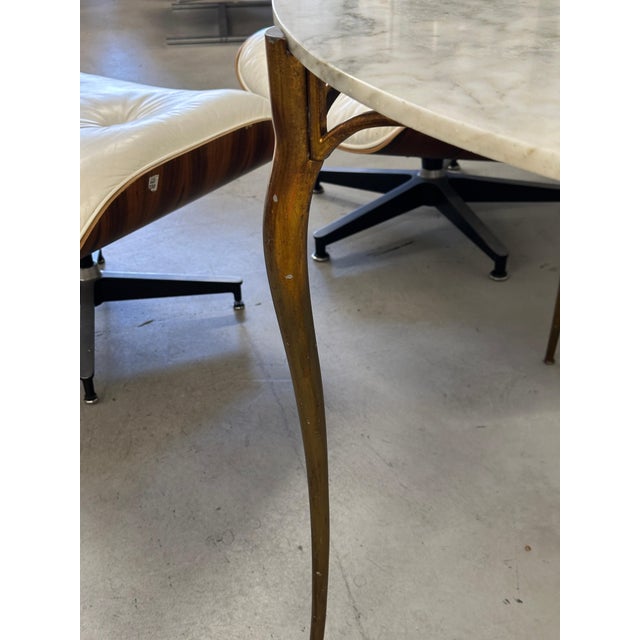 Early 20th Century Early 20th Century Italian Gilt Aluminum and Marble Dining Table For Sale - Image 5 of 18