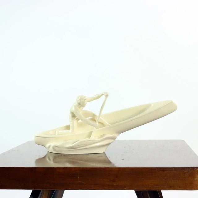 Mid-Century Modern Sculpture of Rower, Jihokera, Czechoslovakia, 1960s For Sale - Image 3 of 9