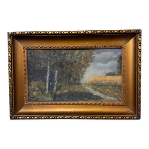 20th Century Oil on Canvas "The Forest Path"