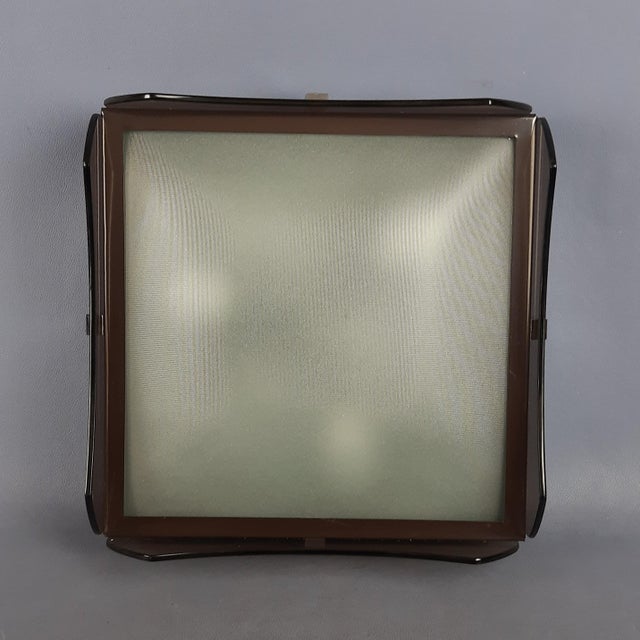 Modern Ceiling Lamp in Glass & Metal from Fontana Arte Veca, 1950s For Sale - Image 4 of 18