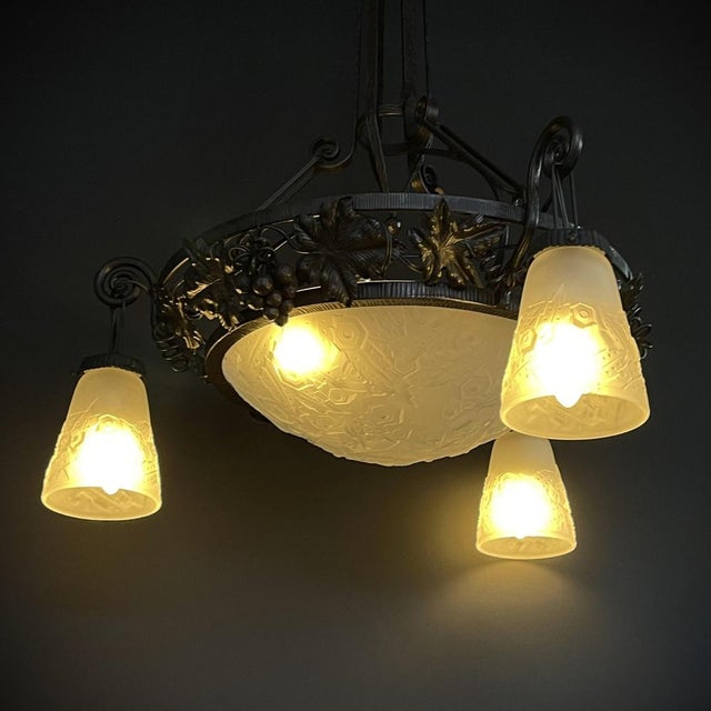 Art deco ceiling lamp by muller frères lunéville the muller frères lunéville art deco ceiling lamp is a fascinating...