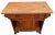 Mission Antique Mission Oak Kitchen Island Cabinet Prep Station Chop Top Open Side Shelf For Sale - Image 3 of 12