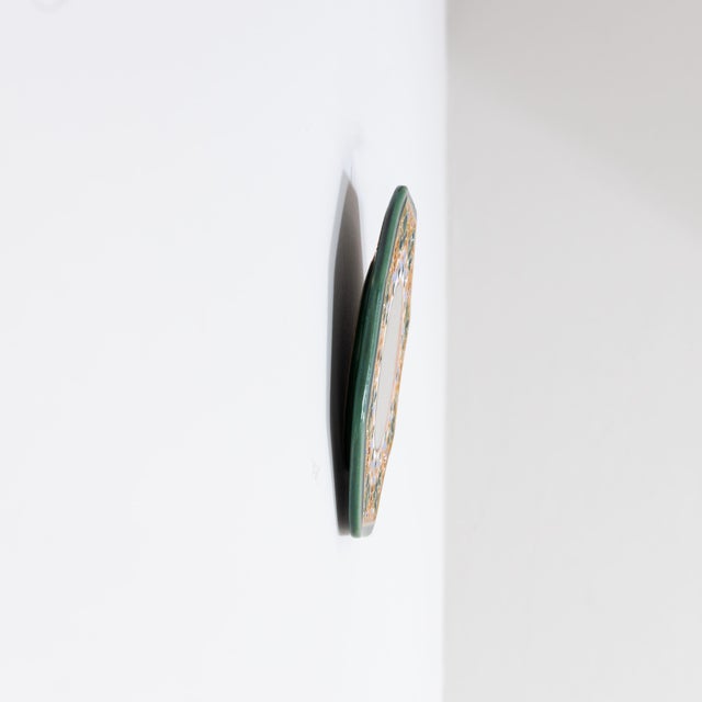 Wall Mirror with Hexagonal Ceramic Frame, 1970s For Sale - Image 4 of 13