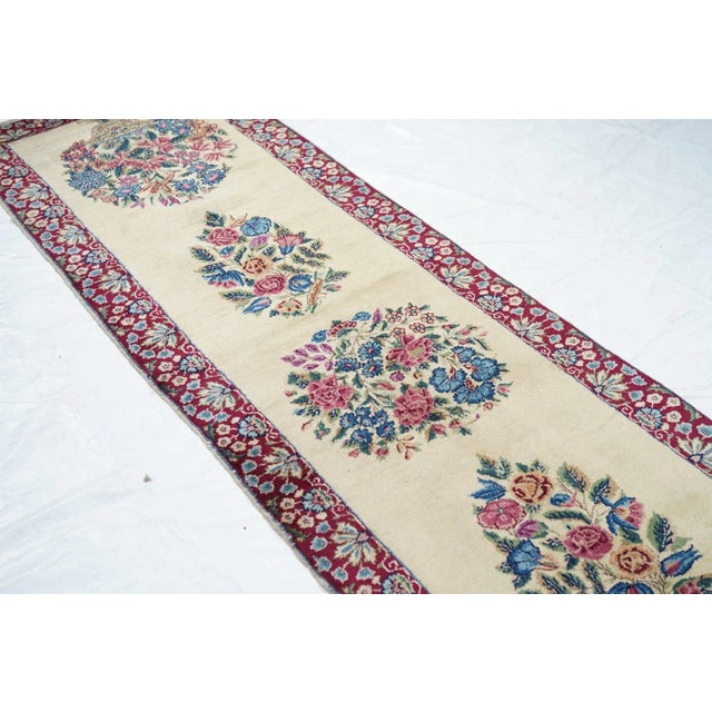 Textile Fine Antique Persian Kerman Long Rug 2'5'' X 16'2'' For Sale - Image 7 of 8