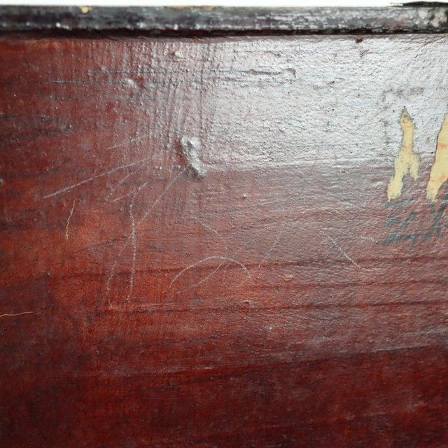 Antique Chinese Polychromed Chinoiserie Document Box C1890 For Sale - Image 9 of 16