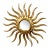 Art Noveau Style Hand-Carved Giltwood Sunburst Mirror, Spain, 77cm For Sale