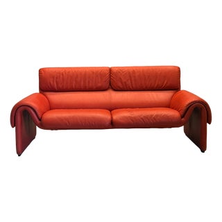 Red Leather DS-2011 Sofa from de Sede, 1980s For Sale