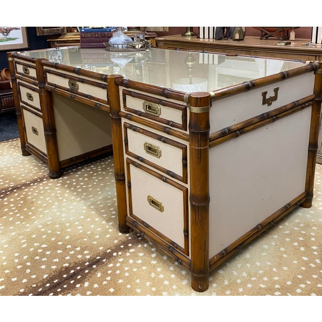 An absolutely stunning military campaign style desk by one of America’s most notable designers, Ralph Lauren. This late...