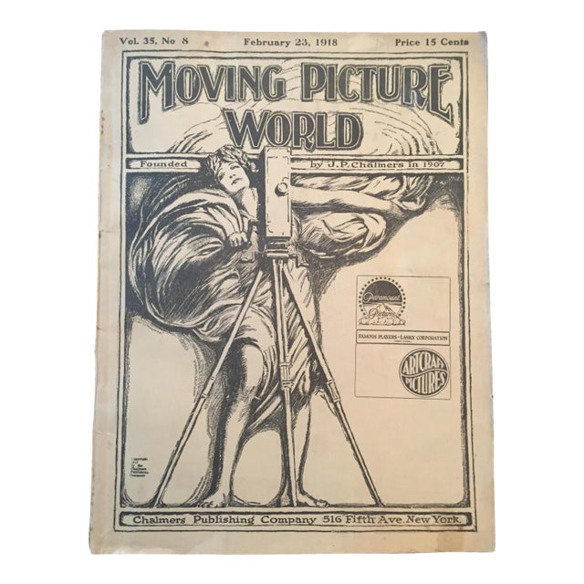 1918 Moving Picture World, Vintage Movie Magazine For Sale