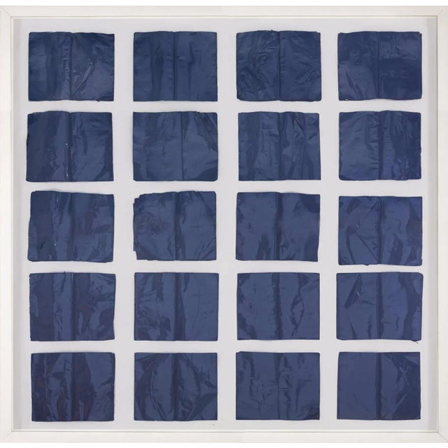 Contemporary Cooking The Books, Blue, Framed Artwork For Sale - Image 3 of 3