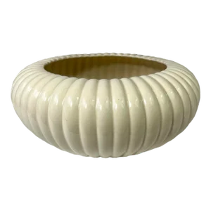 1970s Freeman McFarlin Potteries Fluted Ceramic Bowl