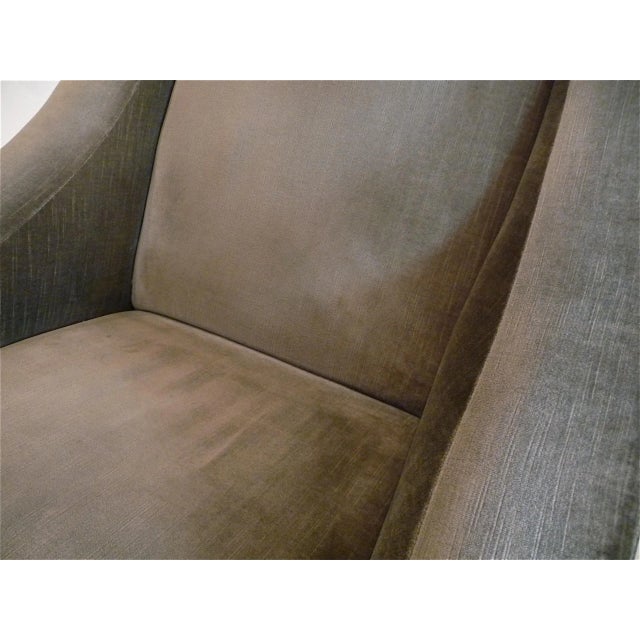 Italian Mohair Velvet Highback Chair, 1950s For Sale - Image 13 of 18