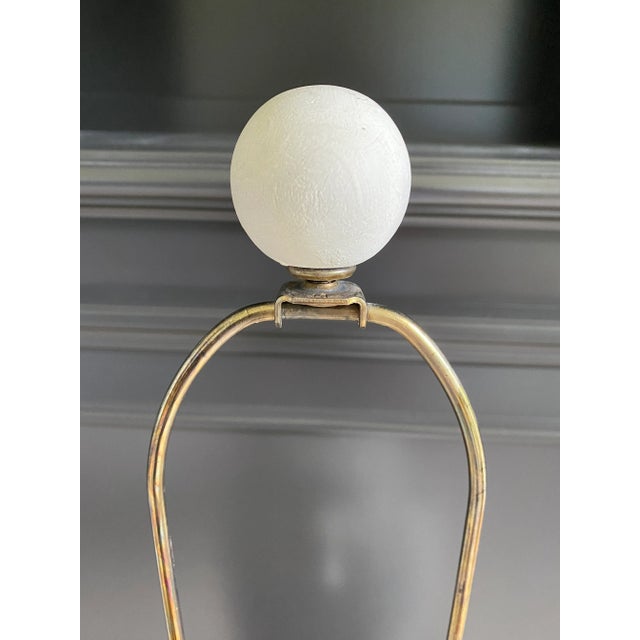 Vintage Extra Large Plaster Fluted Table Lamp With Four Loop Handles For Sale - Image 10 of 12