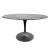 Mid-Century Modern Round Pedestal Black Parquet Dining Table For Sale - Image 3 of 5