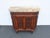 French Early 1900s French Heavy Hand Carved Commode Marble Top Cabinet 6672 For Sale - Image 3 of 18