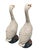 Vintage Hollywood Regency White Ceramic Geese - A Pair For Sale - Image 4 of 8