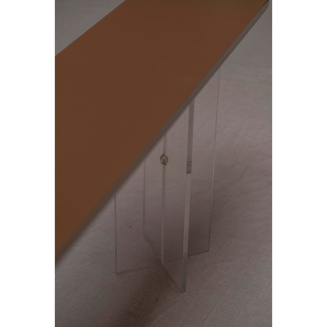 Space Age Lacquered and Acrylic Glass Console Table, 1970s For Sale - Image 4 of 18