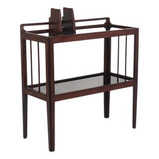 Side Table with Shelving Unit by Julius Jirasek for Werkstätte Karl Hagenauer, Vienna, Austria, 1940s For Sale