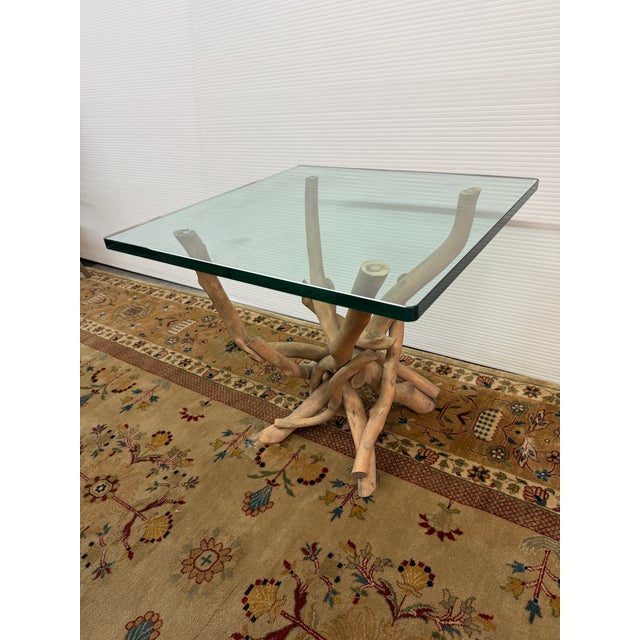 Contemporary Organic Modern Gathered Driftwood Side Table For Sale - Image 3 of 12