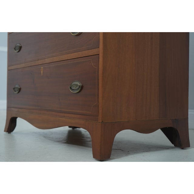 Bench Made Federal Style Mahogany Inlaid Chest For Sale - Image 9 of 16