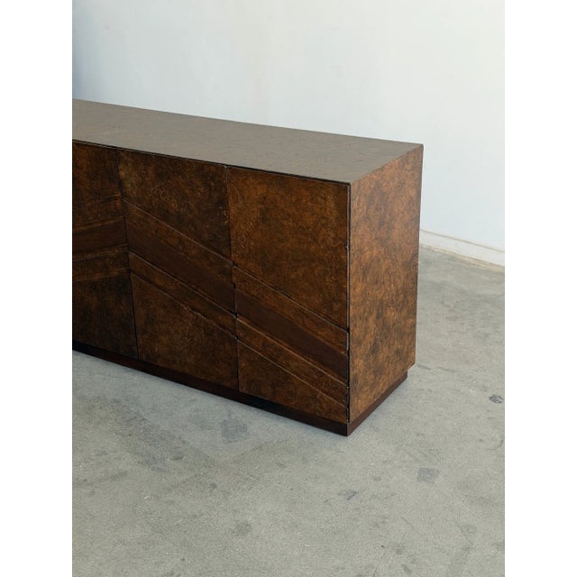 Wood 1970s Post Modern Cork Credenza For Sale - Image 7 of 15