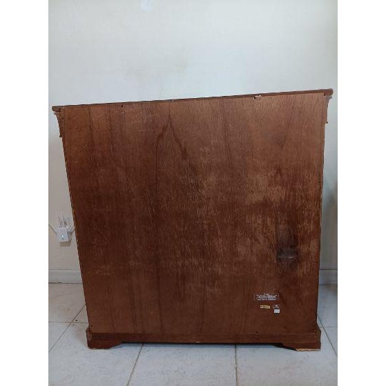 Traditional Vintage Bombay Mahogany Wood Chest 5 Drawers For Sale - Image 3 of 9