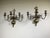 Vintage Three-Light Brass Candle Wall Sconces—A Pair For Sale - Image 4 of 8