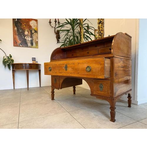 Antique Josephinian Walnut Veneer Secretary For Sale - Image 12 of 18