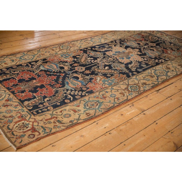 Navy Blue Antique Fine Malayer Rug Runner - 4'3" x 9'10" For Sale - Image 8 of 14