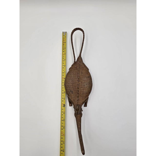 1950s Rare African Senufo Bronze Crocodile with Rider Ritual Oracle Figure Lost Wax For Sale - Image 16 of 18