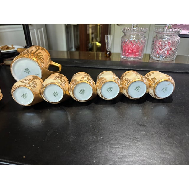 1924 Rosenthal - Donatello Chocolate Coffee Service Set - 1 Pitcher, 6 Cups, 6 Saucers - 13 pcs For Sale - Image 10 of 14