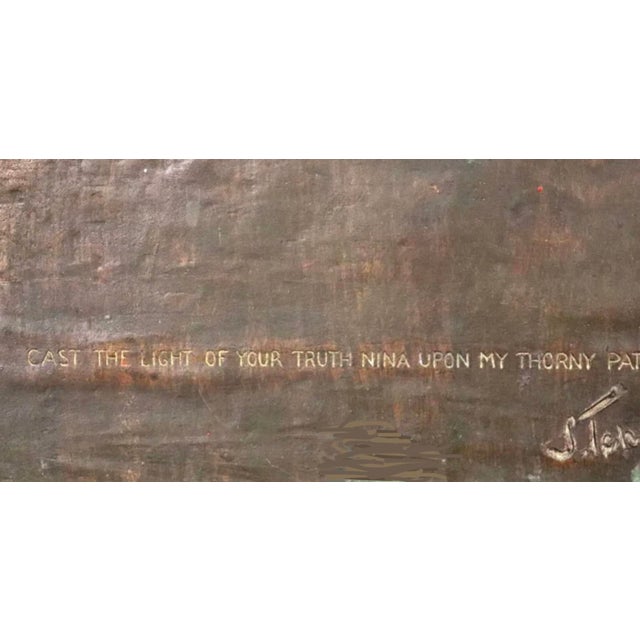 Indian Antique Tiffany Studios New York Bronze Indian Head Plaque For Sale - Image 3 of 5