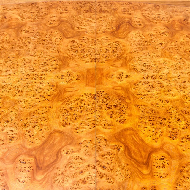 Goldenrod Vintage Mid Century Modern Walnut & Burl Extension Dining Table by Cal Mode For Sale - Image 8 of 15
