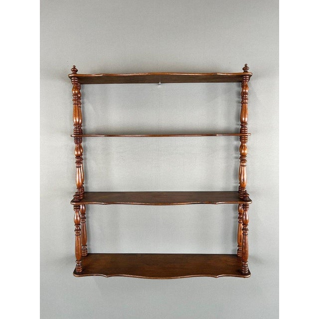 Solid Wood Wall Shelf - 19th Century Charming solid wood wall shelf dating from the 19th century. This elegant piece is...