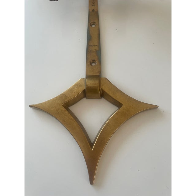 1930s 1930s Marcel Guillemard Signed Bronze Wall Scones For Sale - Image 5 of 6