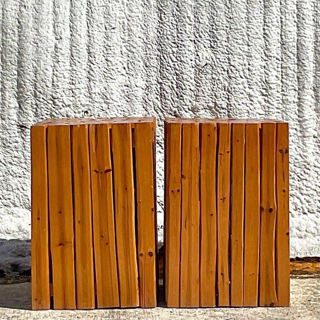 Vintage Boho Bundled Sticks Side Tables - A Pair For Sale In West Palm - Image 6 of 10