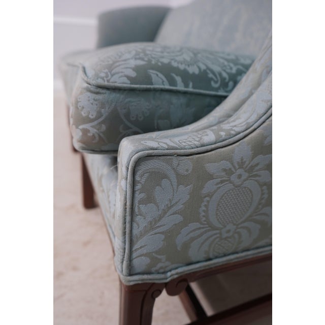 Hancock & Moore Damask Upholstered Chippendale Sofa For Sale - Image 13 of 18