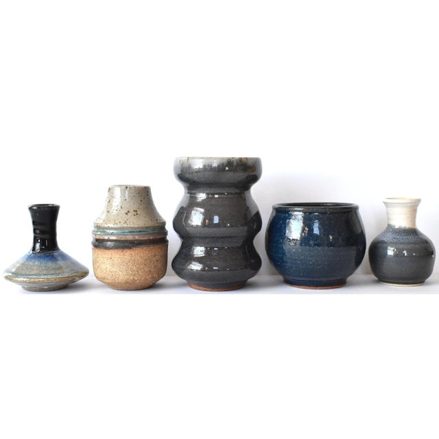 Collection of Art Pottery Vessels - Set of 5 For Sale - Image 11 of 11