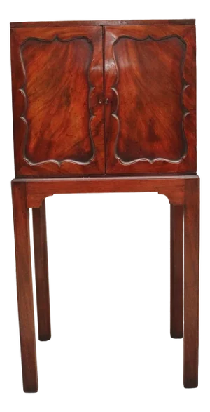 Early 19th Century Mahogany Cabinet on Stand, 1840s, Set of 2