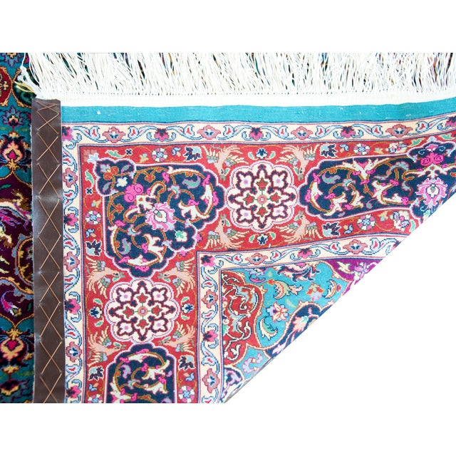Late 20th Century Vintage Persian Tabriz Rug For Sale - Image 5 of 16