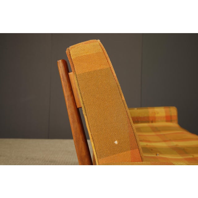 Vintage Mid-Century Plaid Wool Couch/Sofa by Jens Risom, 1960s For Sale - Image 11 of 15